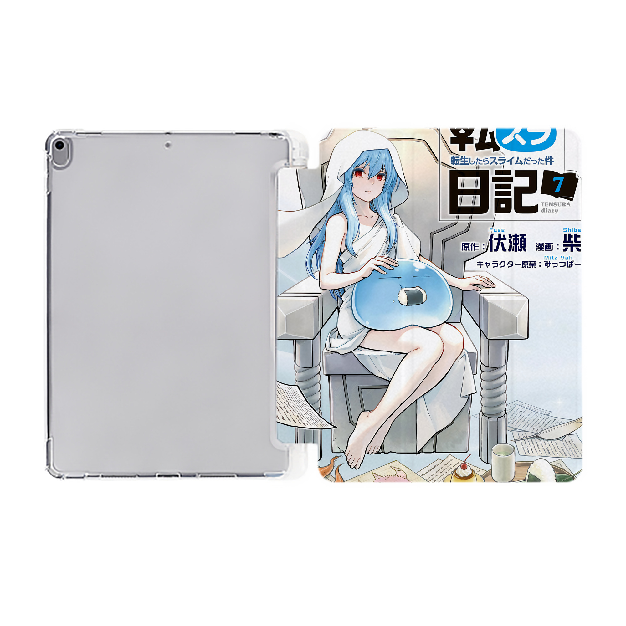 （画像用） 転スラ Regarding Reincarnated to Slime IPad ケース ペン収納付き 三つ折りスタンド PUレザー×シリコン 対応機種9.5/10.5/10.9インチ